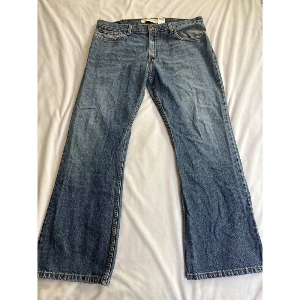 Levis 527 Y2K Low Boot Cut Jeans Mens 38x30 Medium Wash Denim Blue Pants